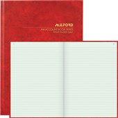 MILFORD ACCOUNT BOOK FEINT RULED HARD COVER A4 84 LEAF