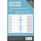 MILFORD TIMEPLANNER ORGANISER REFILL 7 RING MONTH TO VIEW DATED 2021