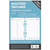 MILFORD TIMEPLANNER ORGANISER REFILL 7 RING 2 PAGES PER DAY DATED 2021